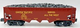 6-48619 American Flyer S Gauge 48619 Up 3-bay Hopper With Simulated Coal Load New In Ob