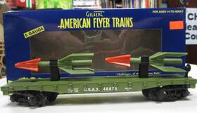 American Flyer 6-48878 Us Army Flatcar With Rocket New