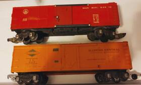 American Flyer 623-633 S Gauge 633 B&o Boxcar And 623 Illinois Central Refrigerator Car