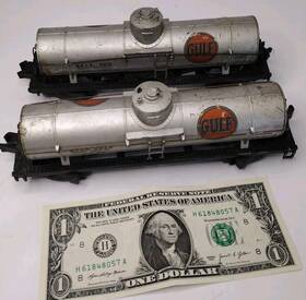 Gulf-625g American Flyer Train 2 Gulf Tanker Tank Car Grcx 5016 24309 24310