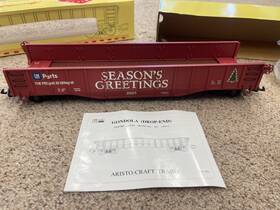 Art-41090 Aristocraft 022081410158 G-gauge Limited Gm Red Drop End Gondola Car Art-41090- 2001 In Box
