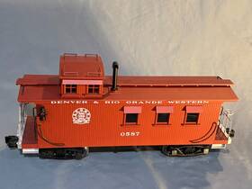0587 Aristocraft 022081821145 Aristo Craft 82114 G Scale Wood Caboose Rio Grande D&rgw