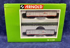 Hn6285 Arnold Obb Rail Cargo Austria Car Train Set N Scale With Box 6285 1 2