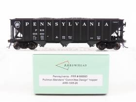 Arr-1005-20 Arrowhead Ho Scale Prr Pennsylvania 3 Bay Hopper #666693 - With Load