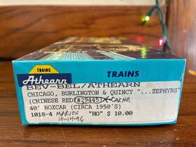 1018-4 Athearn - Ho Scale Cb&q 40ft Box Car #29445 Unassembled