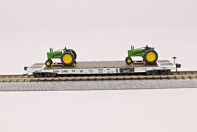 Athearn 10439 N Scale 53ft Flat Car With John Deere Tractors Soo Line 5952