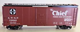 11025 Athearn Ho Scale 50 Ft Box Car Santa Fe #11025 Kadee Couplers Metal Wheels Used