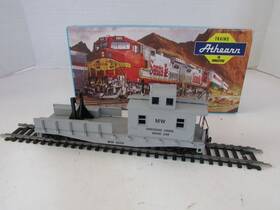 1281 Athearn Ho Work Caboose Mow Wrecking Crane Boom Car Boxed
