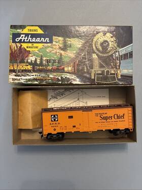 8293 Athearn 1605 # Santa Fe Reefer Car Built Kit Ho Scale