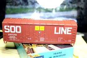 2095 Athearn Soo Line Grain Loading 40 Foot Ps1 Boxcar 1/87 H0 Scale For Layout Built