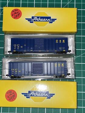 142604 Athearn 25462 25463 New N-scale 50 Fmc Box Car Pair 59.98