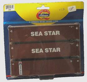 2872 Athearn Ho Scale Sea Star 45ft Shipping Containers 3 Pcs