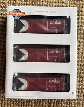 291675 Athearn New Cp Rail Box Car 3-pack Ho Scale Red White Black