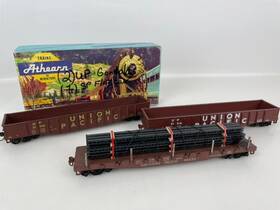31216 Athearn Ho 50ft Gondola Union Pacific And Flat Car Southern Lot Of 3