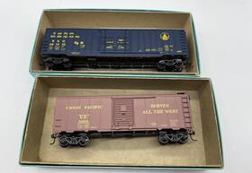 5012-1337 Athearn Ho Lot Of 2 Box Cars 50 Ft B And O 40 Union Pacific