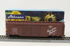 48213 Athearn 5048 Ho Blue Box 50ft Auto Car Burlington Cb&q Red Rtr