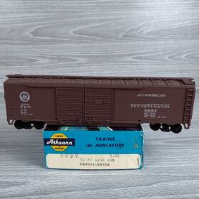 74002 Athearn 5059 Ho Scale Box Car 50ft Automobiles Pennsylvania Freight Train