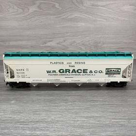 52199 Athearn 53199 Ho Scale Covered 4 Bay Hopper Car Wr Grace And Co Shpx Freight Train