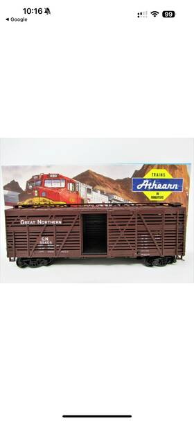 55405 Athearn Ho Scale Train Great Northern Railway Gn #55405 Stock Car