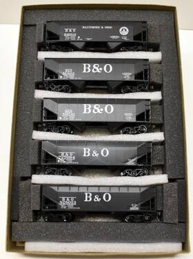 5572 Athearn 5575 Ho Scale B&o Baltimore And Ohio Aar 50 Ton Hopper - 5 Pack Mpn