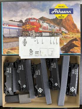 5579 Athearn Ho Erie 34ft Open Top Hopper Five Pack - New In Box Nos