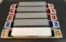5875 Athearn Lot Of 5 Ho Scale Gunderson Husky Stack - Csx Intermodal Ttx Crle With Containers
