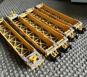 5912 Athearn Ho Scale Gunderson Maxi Iii 5 Units Built #5912 Preowned