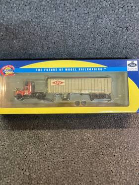 70981 Athearn #70981 Ho Scale Mack R With 40 Trailer Inch Apa Trucking Co. Nos