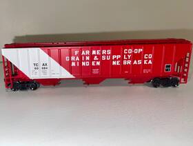 60084 Athearn 72364 Rtr Farmers Co-op Tcax Ps 4740 Covered Hopper Car #60084 Ho Scale