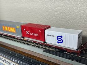 74210 Athearn Trailer Train 85 Ft All Purpose Tofc Flat Car With 3 Containers S Ho Scale New