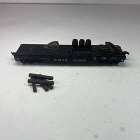 74286 Athearn Ho Scale 40ft Erie Flat Car Weathered Look Custom Load Vintage