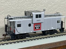 Athearn 75200 Burlington Route - Wide Vision Caboose Inch Silver With Square Logo Ho Scale New