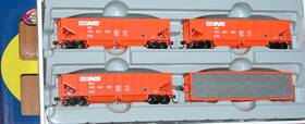 76458 Athearn Ho 40ft Outside Braced Ballast Hopper With Load 4pk Norfolk Southern