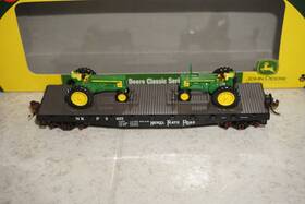 Athearn 797534812826 81282 John Deere Nickel Plate Road Ho Scale 40ft Flat With 2 Tractors