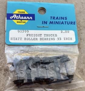 90399 Athearn Ho Part # Hyatt Roller Bearing Trucks 1 Pair New
