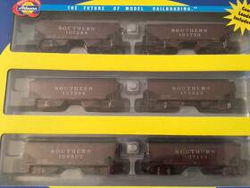 91187 Athearn Rtr 34ft 2 Bay Hopper Offset Southern Railroad 6 Pack Ho