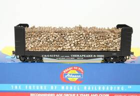 81781 Athearn 91465 Ho Scale C&o Chesapeake Ohio 40ft Pulpwood Flat Car #81781 With Load