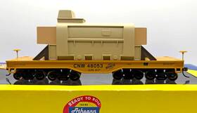 48053 Athearn 92240 Ho Heavy Duty Flat Car With Load Chicago And North Western Cnw