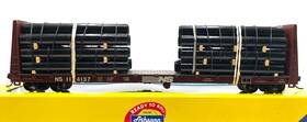 114137 Athearn 92728 Ho 60ft Bulkhead With Pipe Load Norfolk Southern Ns #