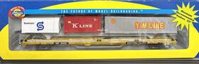Athearn 93272 Ho Rtr #93272 85 Flat Car With 2-40 Trailers Western Pacific Nib