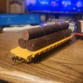 944314 Athearn Sl Sf 94314 Flat Bed Ho Train With 3 Log Lod Real Wood Logs 944314 Athearn Sl Sf 94314 Flat Bed Ho Train With 3 Log Lod Real Wood Logs