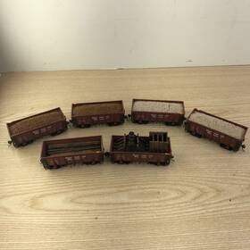 94981 Athearn Ho Scale Southern Pacific 26ft High-side Ore Gondola Lot Of 6 With Loads