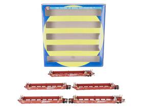 239714 Athearn 95075 Ho Bnsf Rtr Maxi Well Car- Late #239714 Set Of 5 Ln/box