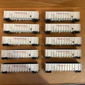 95760 Athearn 95761 Lot Of 10. Ho 50ft Thrall High Side Coal Gondola W Load Yankeetown