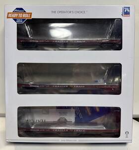 97071 Athearn Ho Scale Rtr Tt Trailer Train 60ft Flat Cars 3-pack #97071