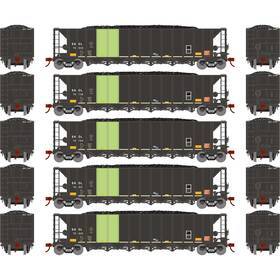 Athearn Ath-1105 Ho Ath Ortner 5-bay Rapid Discharge Hopper Skol