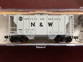 Ps2-2600 Athearn Ath12014 N 12014 Norfolk And Western 2-bay Covered Hopper N&w #170731 Nib