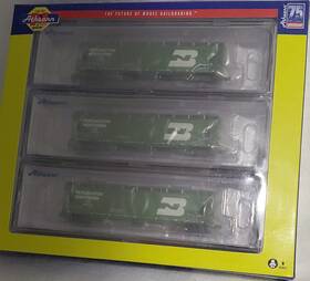 Ath12920 Athearn N Scale Acf 4600 Covered Hopper 3-pack Burlington Northern Green/white