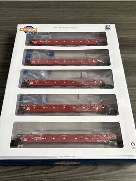 Ath15610 Athearn Rtr Ho Scale Maxi Iii Well Car 5-unit Set Bn #64306 Nos