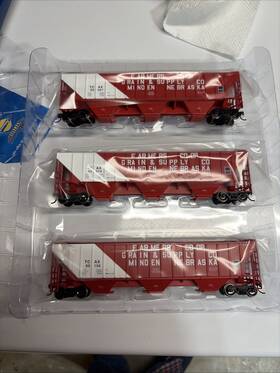 Ath22278 Athearn Ho Scale Rtr Inch Farmer S Co-op Ps 4740 Hoppers 3pak Nib
